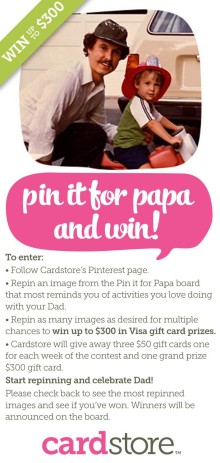 Pin It For Papa and Win with Cardstore.com