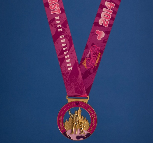 2014 Special Edition Pink runDisney Coast to Coast Medal